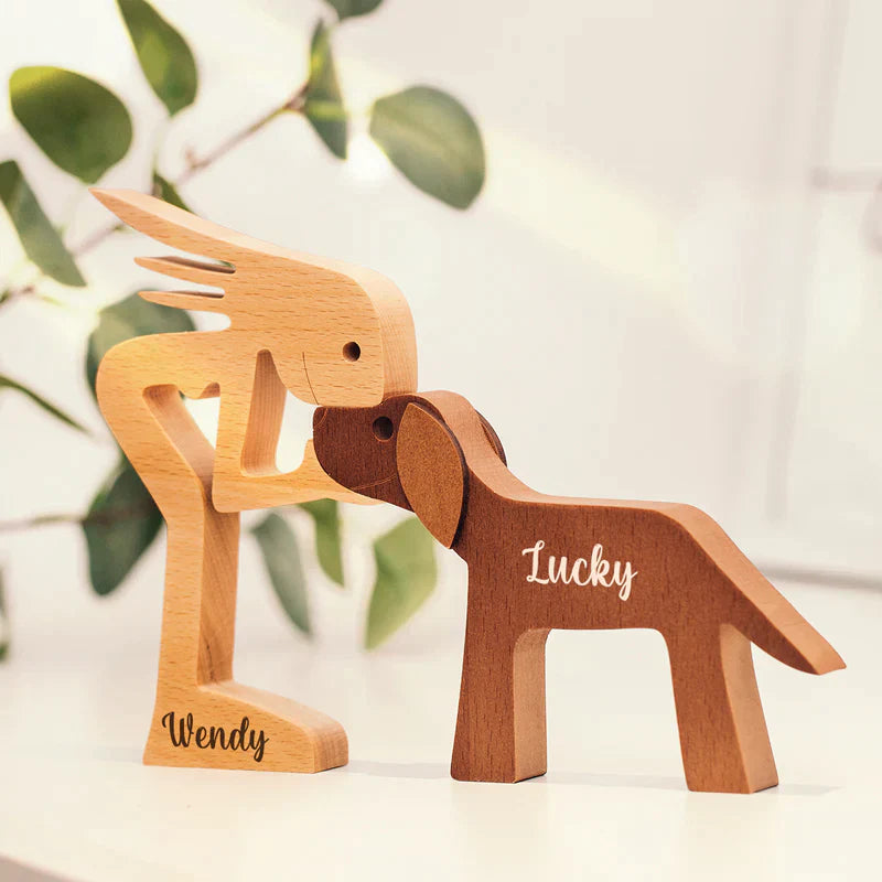 Pawsitively Natural | Statuetta di animale in legno naturale per un'atmosfera accogliente in casa