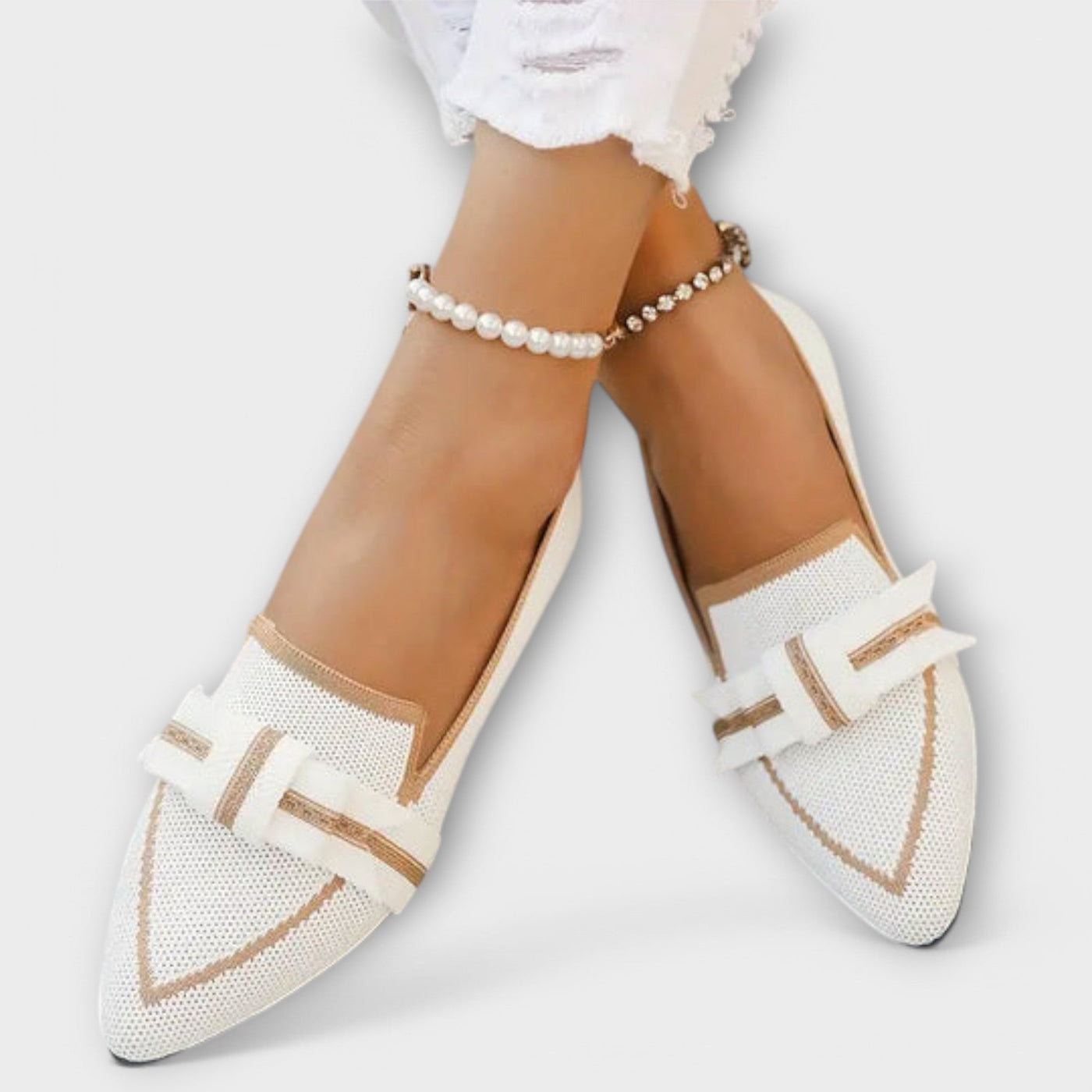 Scarpe da donna flat con design annodato