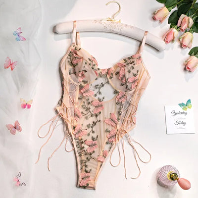 Céline™ | Body con farfalle ricamate
