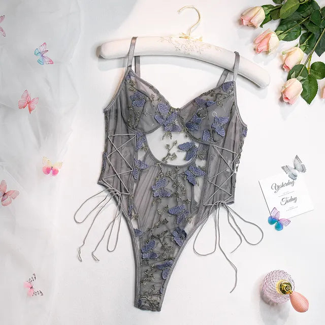 Céline™ | Body con farfalle ricamate