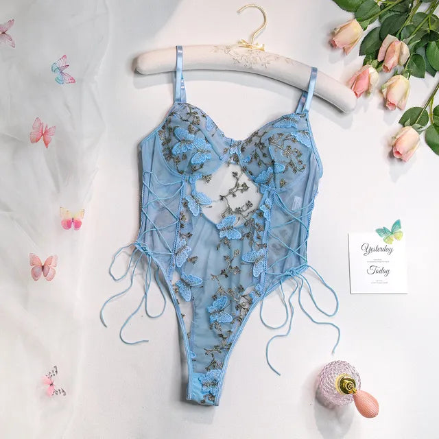 Céline™ | Body con farfalle ricamate