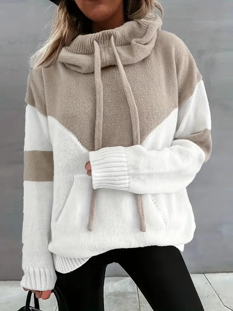 Pinky - Pullover a blocchi con cappuccio