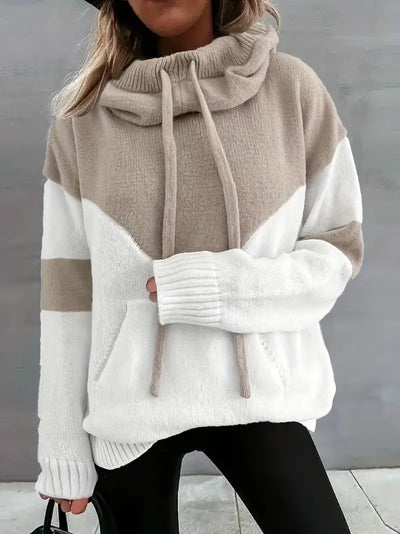 Pinky - Pullover a blocchi con cappuccio