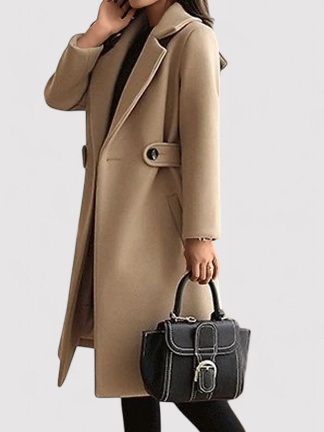 Clara - Cappotto in lana con cintura