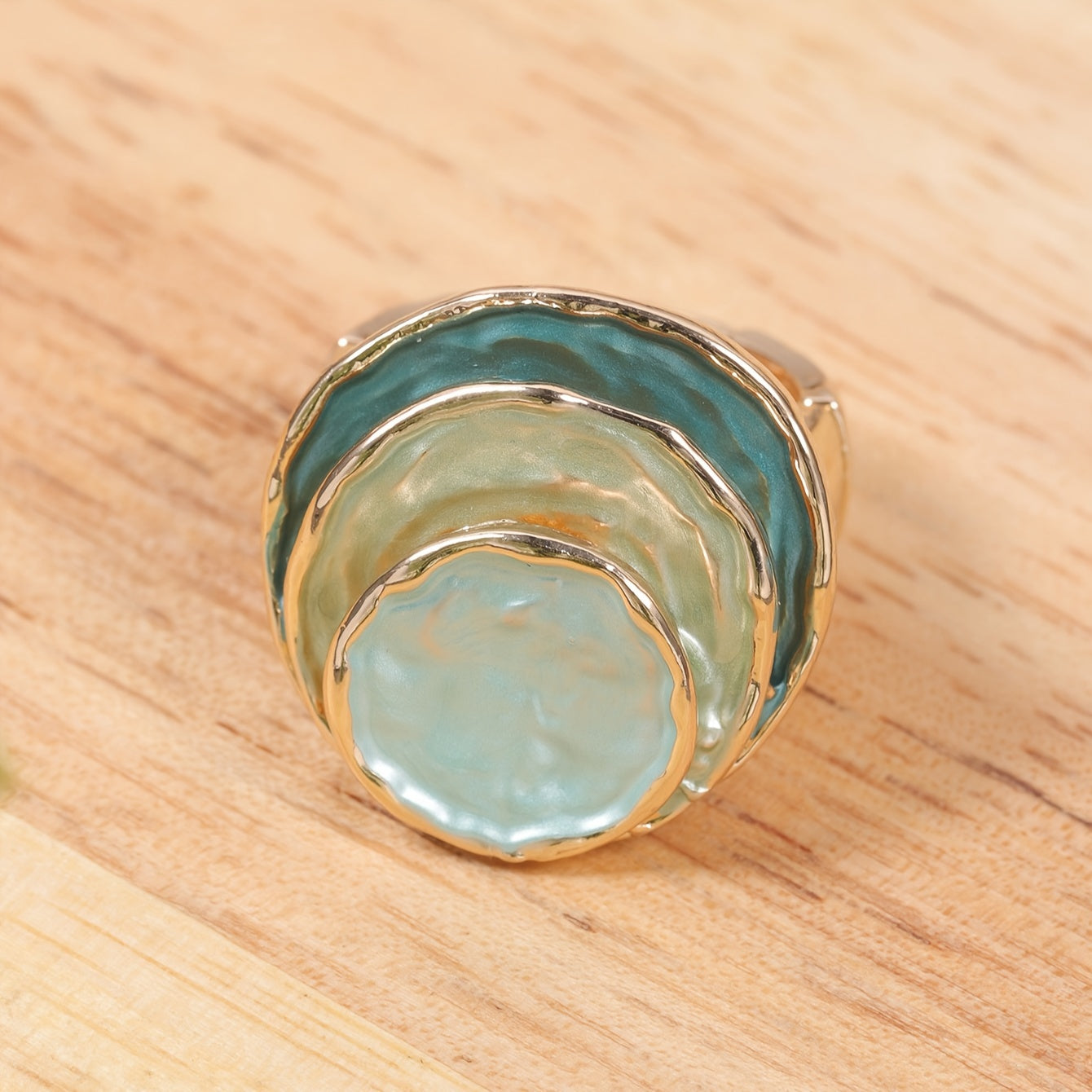 Anello boho smaltato a tre strati