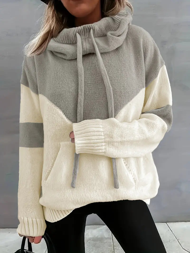 Pinky - Pullover a blocchi con cappuccio