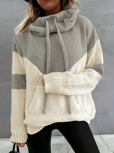 Pinky - Pullover a blocchi con cappuccio