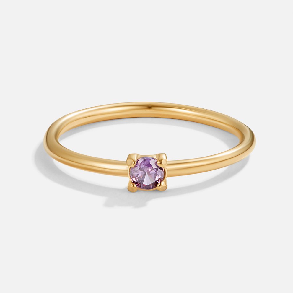 Anelli d'oro con pietra di nascita