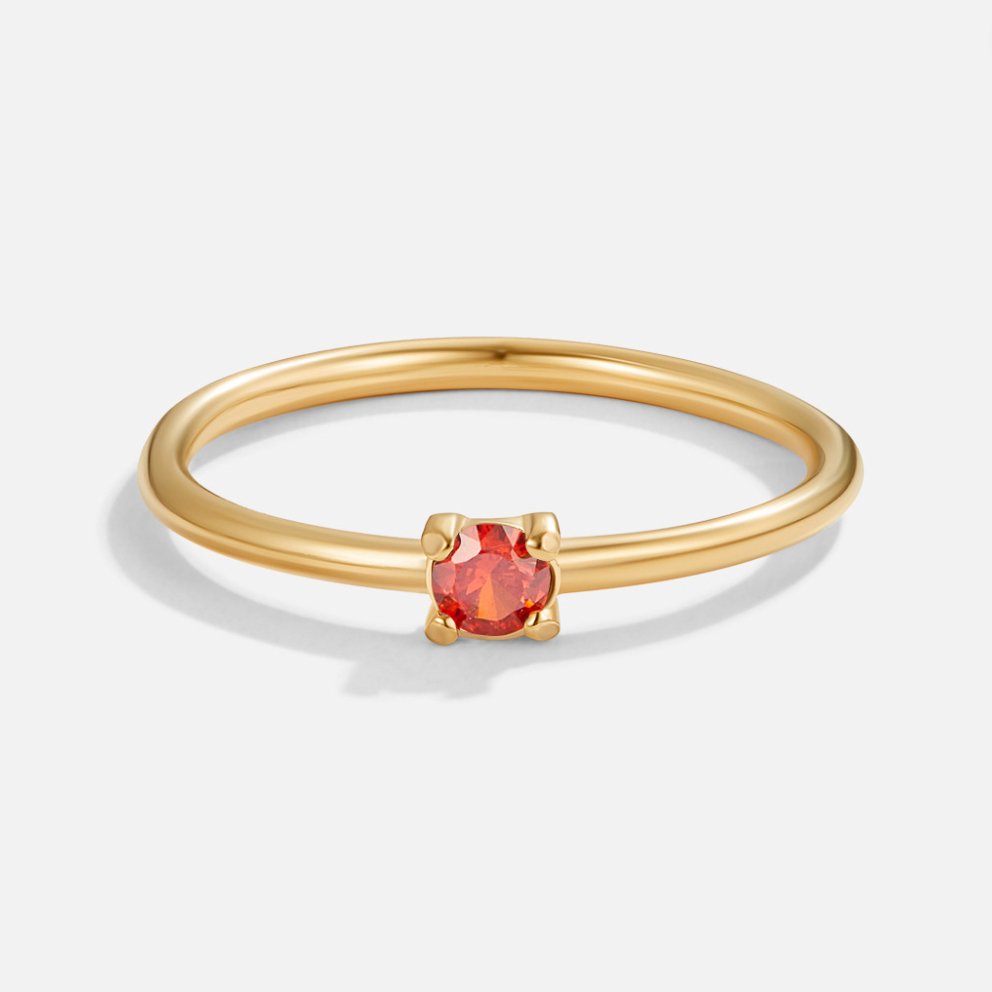 Anelli d'oro con pietra di nascita