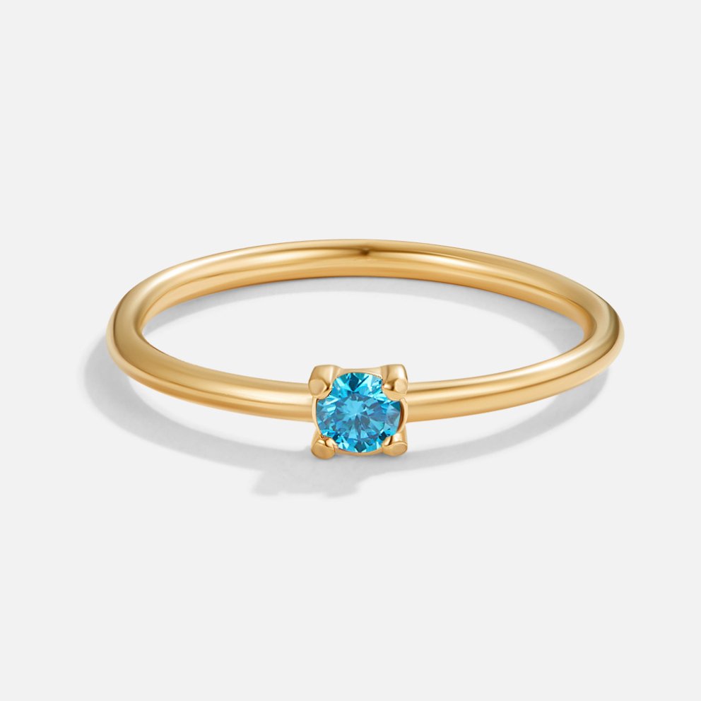 Anelli d'oro con pietra di nascita