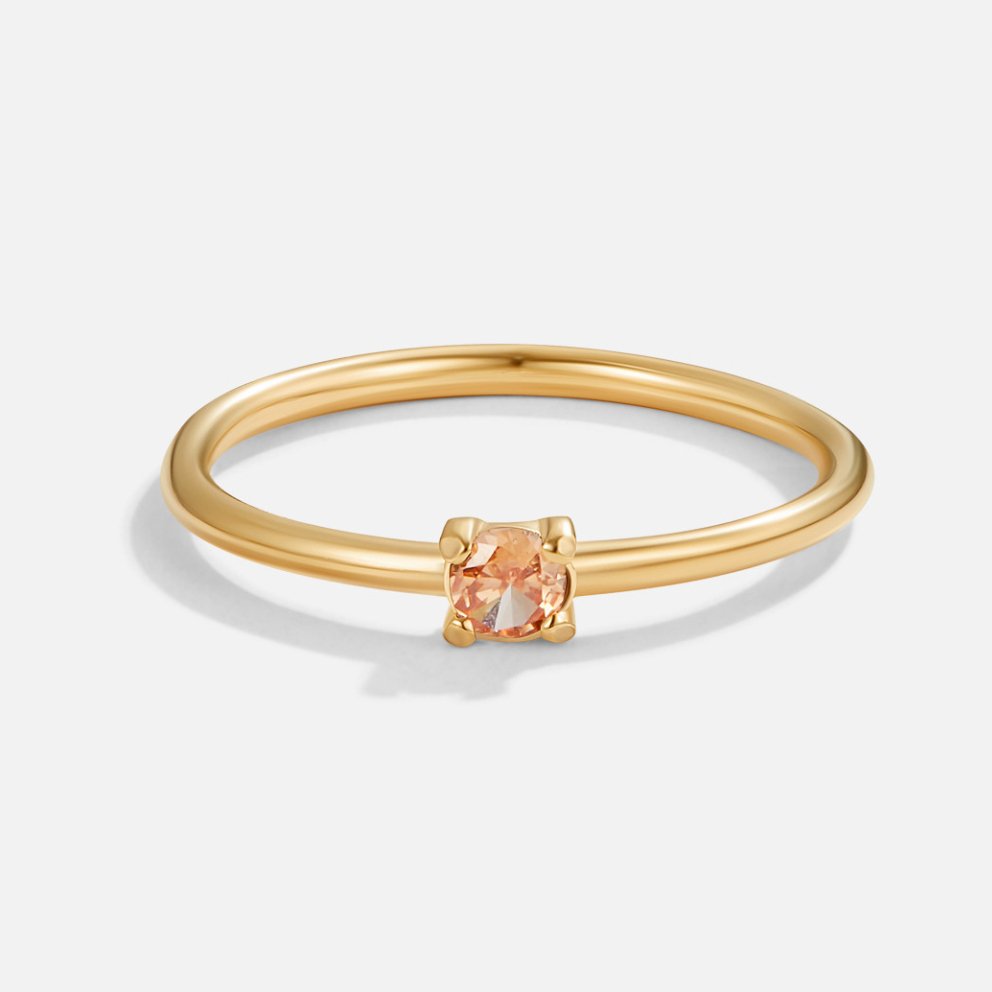 Anelli d'oro con pietra di nascita