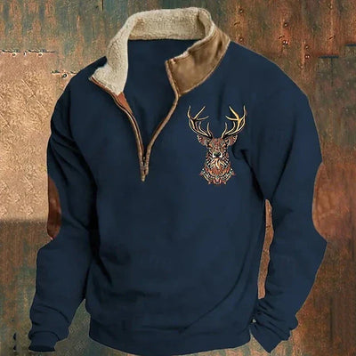 Dirk | Elegante pullover con zip a un quarto di dollaro