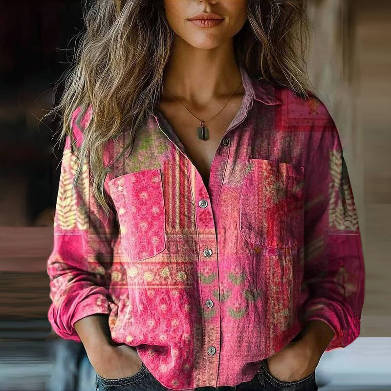 Morena™ - Blusa Stampata Vintage