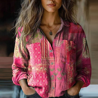Morena™ - Blusa Stampata Vintage