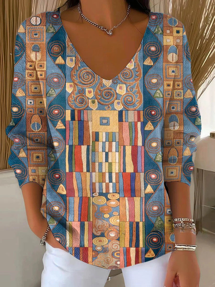 Beatrice – Maglione in tessuto a maglia con scollo a V