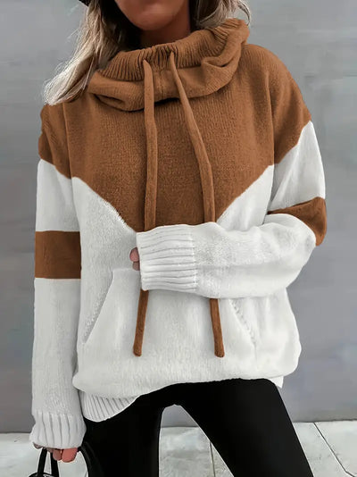 Pinky - Pullover a blocchi con cappuccio