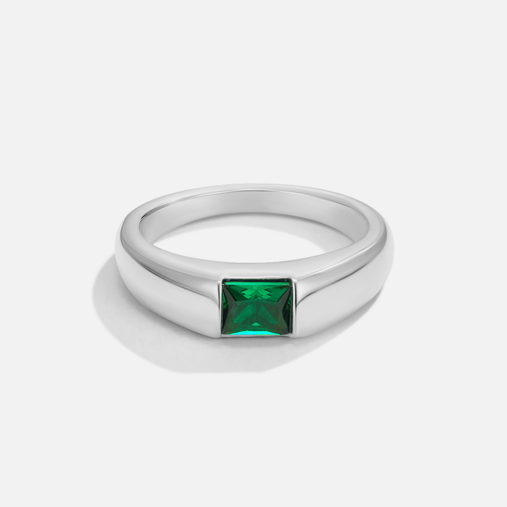 Anello Ember Argento & Smeraldo