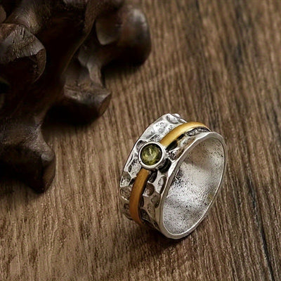 Anello in zirconia verde elegante