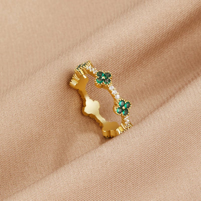 Marisol - Anello di Cristallo a Forma di Trifoglio