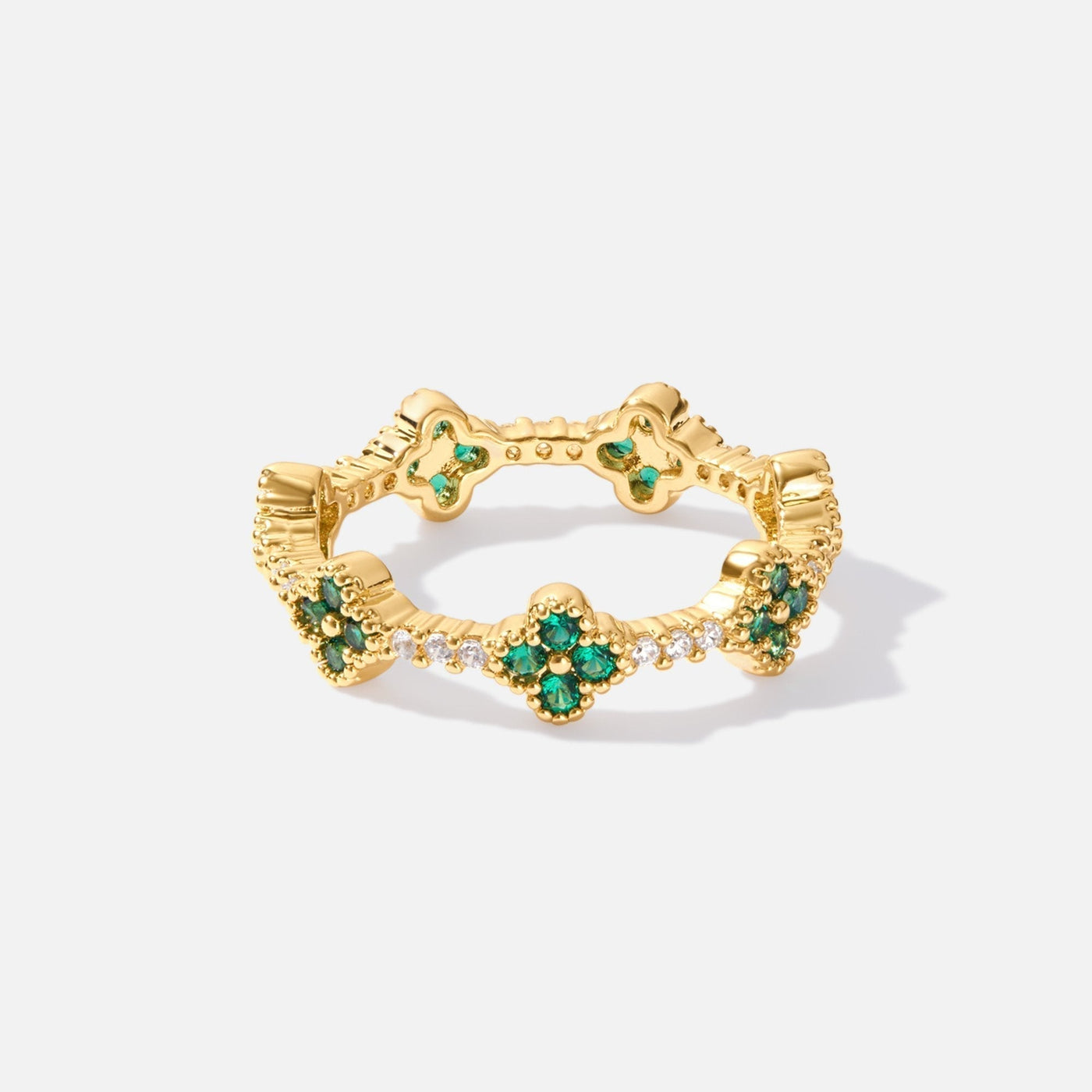 Marisol - Anello di Cristallo a Forma di Trifoglio