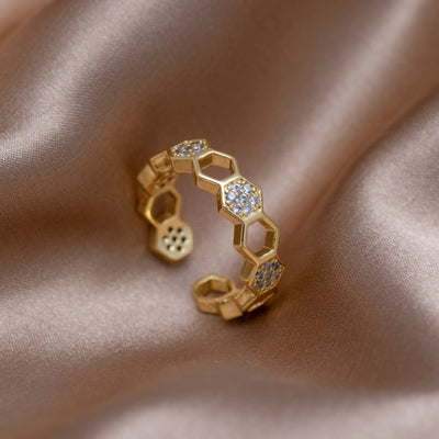 Cinthia - Anello in oro e cristallo