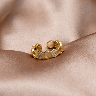 Cinthia - Anello in oro e cristallo