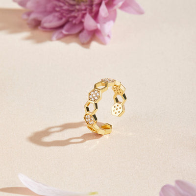Cinthia - Anello in oro e cristallo