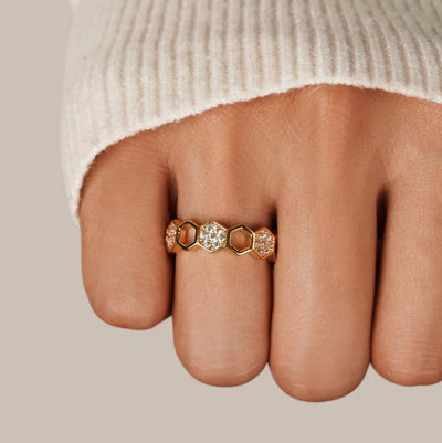 Cinthia - Anello in oro e cristallo