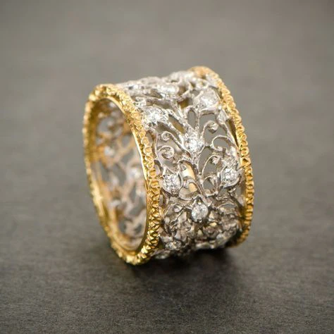 Teressa - Anello di Edera Vintage con Zircone