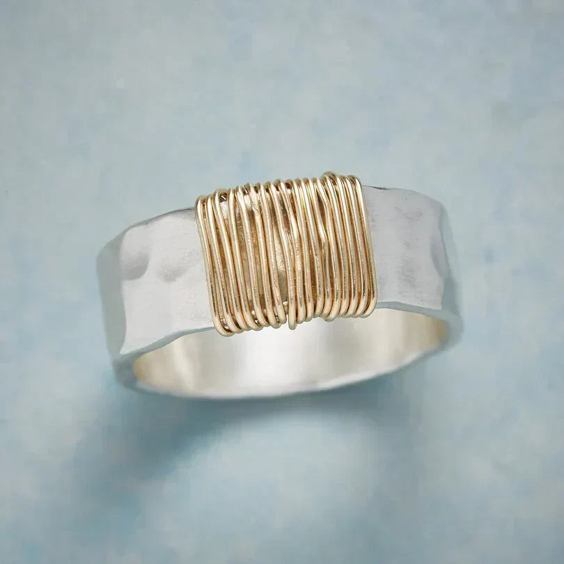 Anello di Fili Boho Dorato