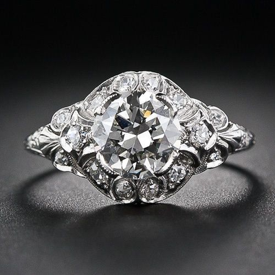 Elegante anello in zirconio in argento sterling