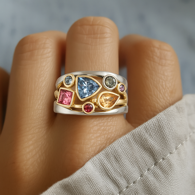 Anello Vintage Bunter Zircone