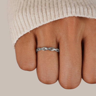 Anello Rotante in Argento 18K Infinito
