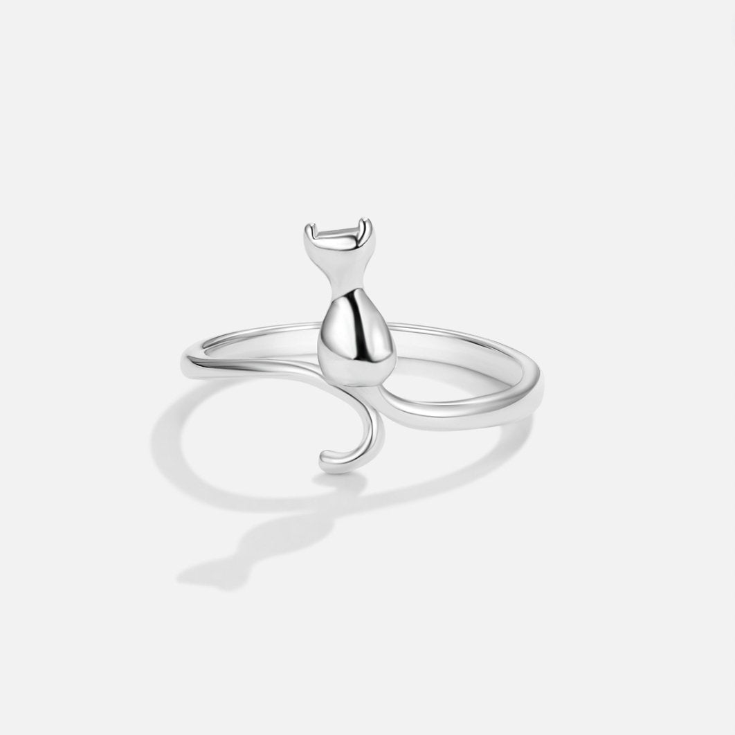 Anello in Argento Gatto di Mezzanotte