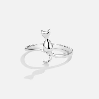 Anello in Argento Gatto di Mezzanotte