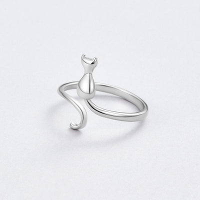 Anello in Argento Gatto di Mezzanotte
