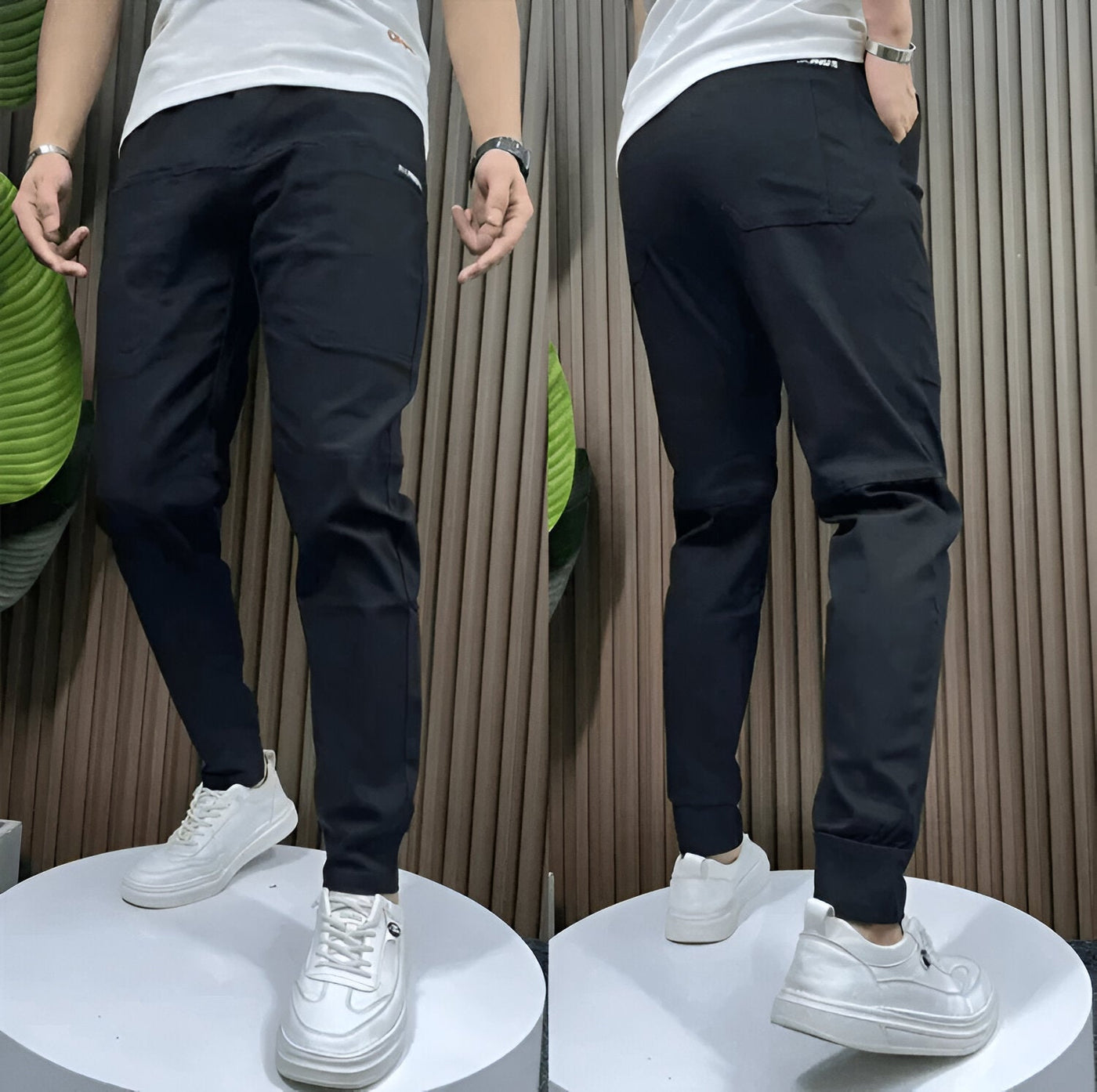 TOMMASO - Pantaloni cargo elasticizzati premium