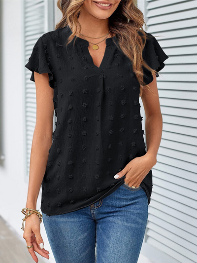 Hannah | Bluse con Patchwork e Rouches