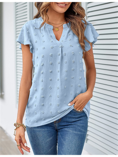 Hannah | Bluse con Patchwork e Rouches
