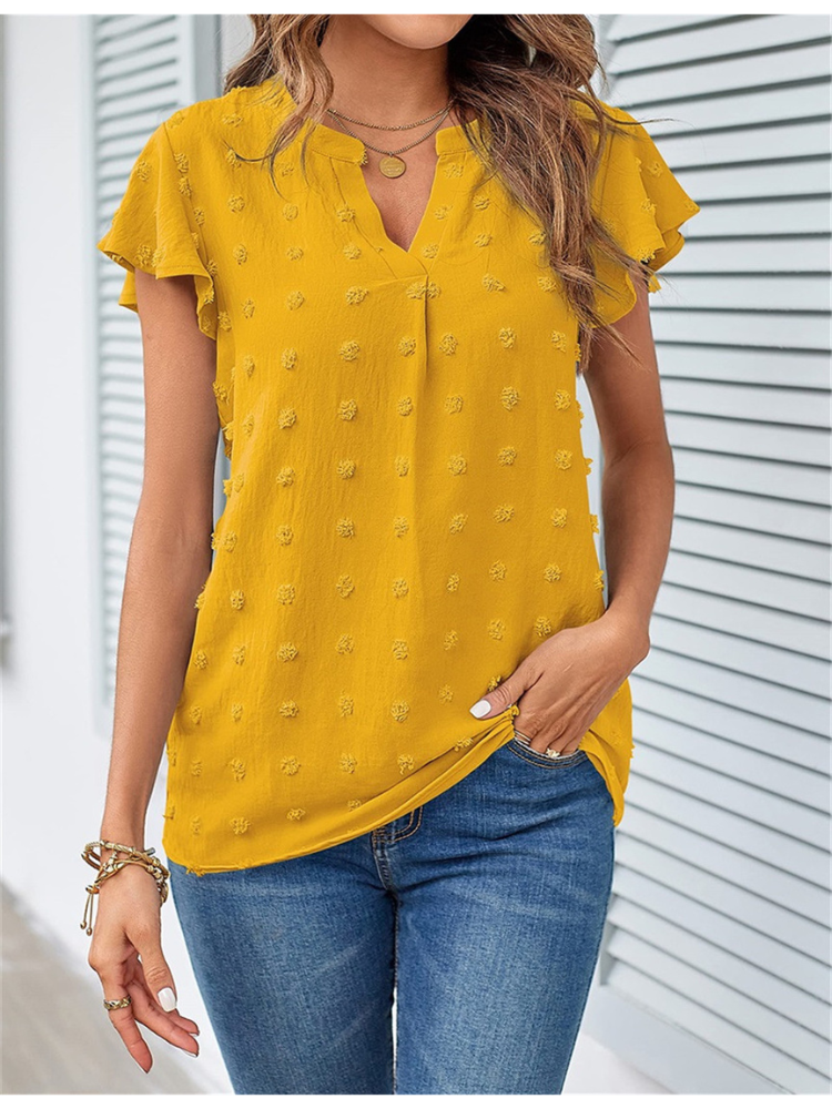 Hannah | Bluse con Patchwork e Rouches