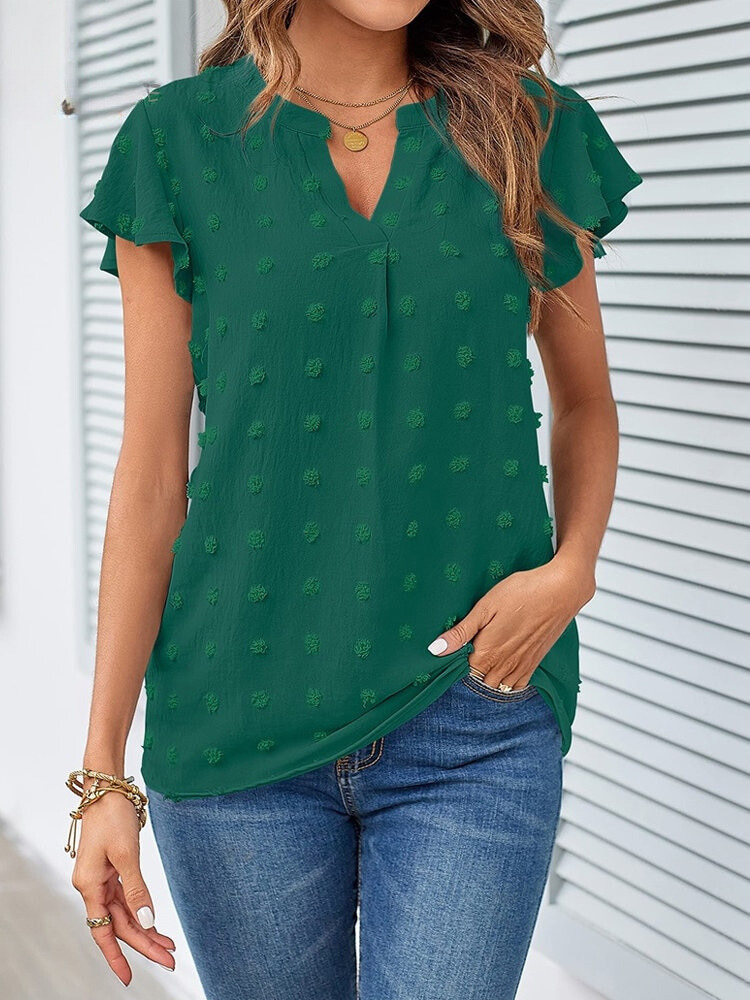 Hannah | Bluse con Patchwork e Rouches