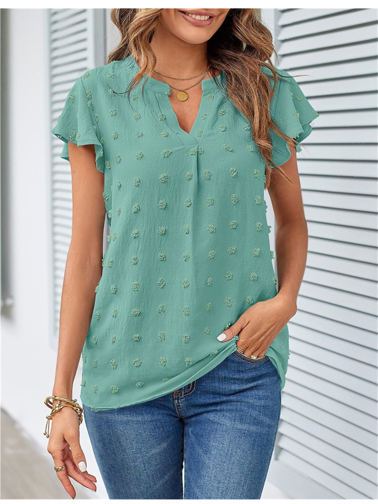 Hannah | Bluse con Patchwork e Rouches