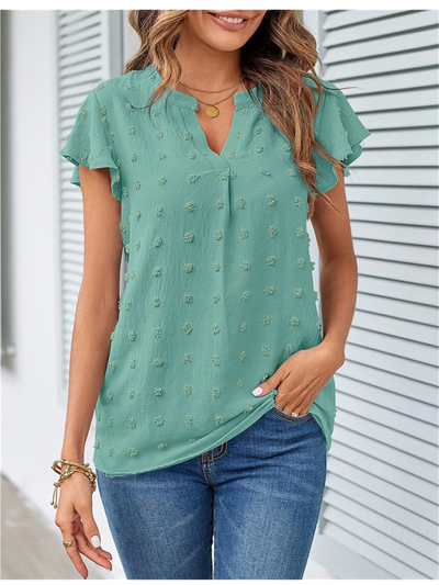 Hannah | Bluse con Patchwork e Rouches