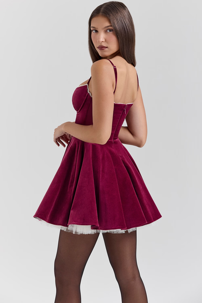 SELENA - Mini abito bordeaux