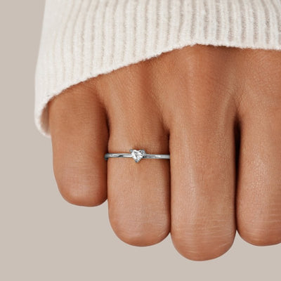 Anello a Cuore di Cristallo 'Kleine Liebe'