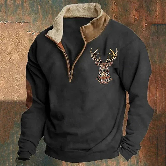 Dirk | Elegante pullover con zip a un quarto di dollaro