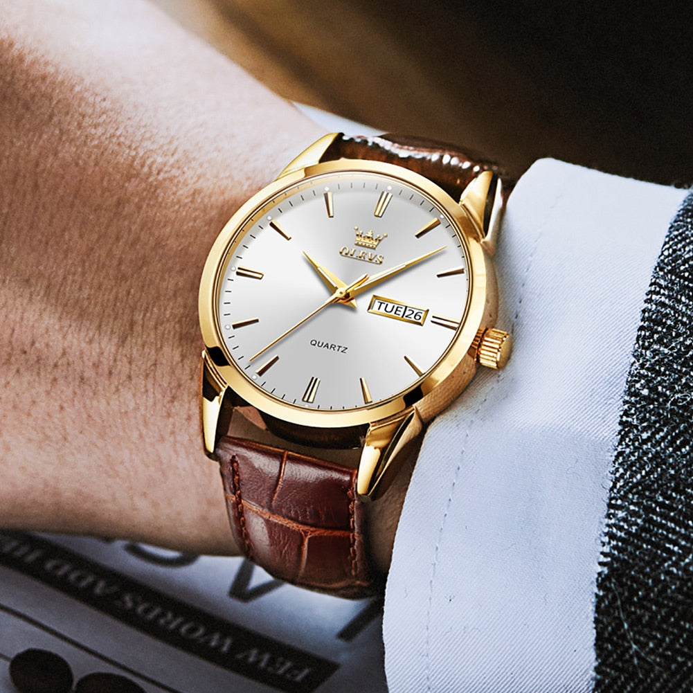 Orologio da affari in pelle di lusso™ Olsen & Olsen